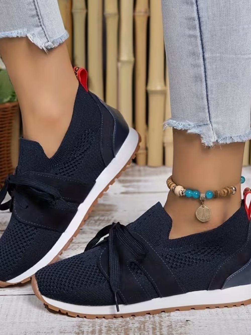 Comfort Knit Sneakers - Navy 8